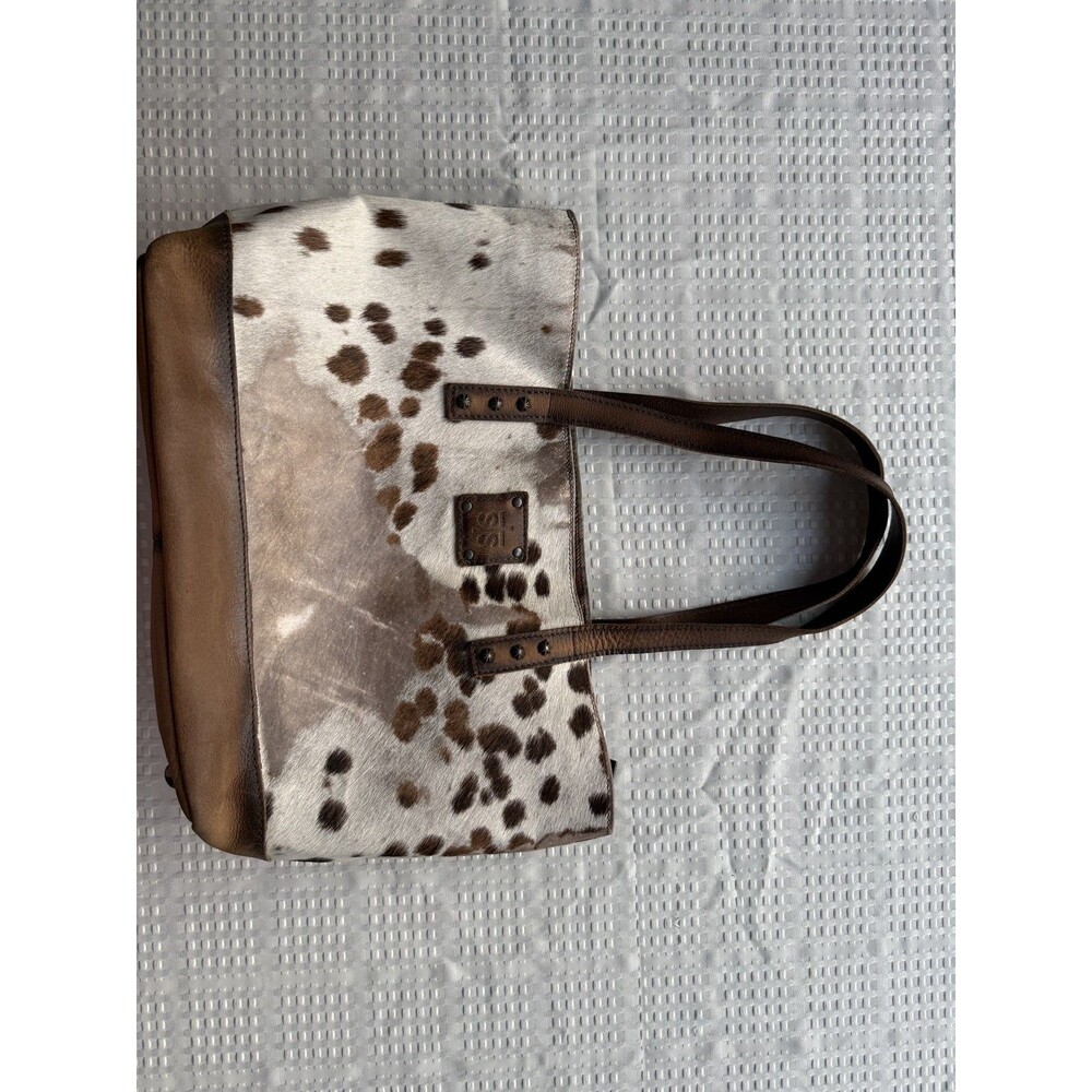 STS Ranchwear Women's Cow Leather and Hair Tote Bag Classic Cowhide Tote - Picture 3 of 16